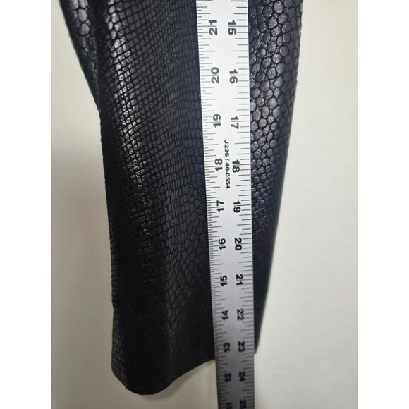 Vintage Y2K Guess Genuine Leather Jacket Reptile Embossed Zip Front Moto Large - Picture 7 of 16